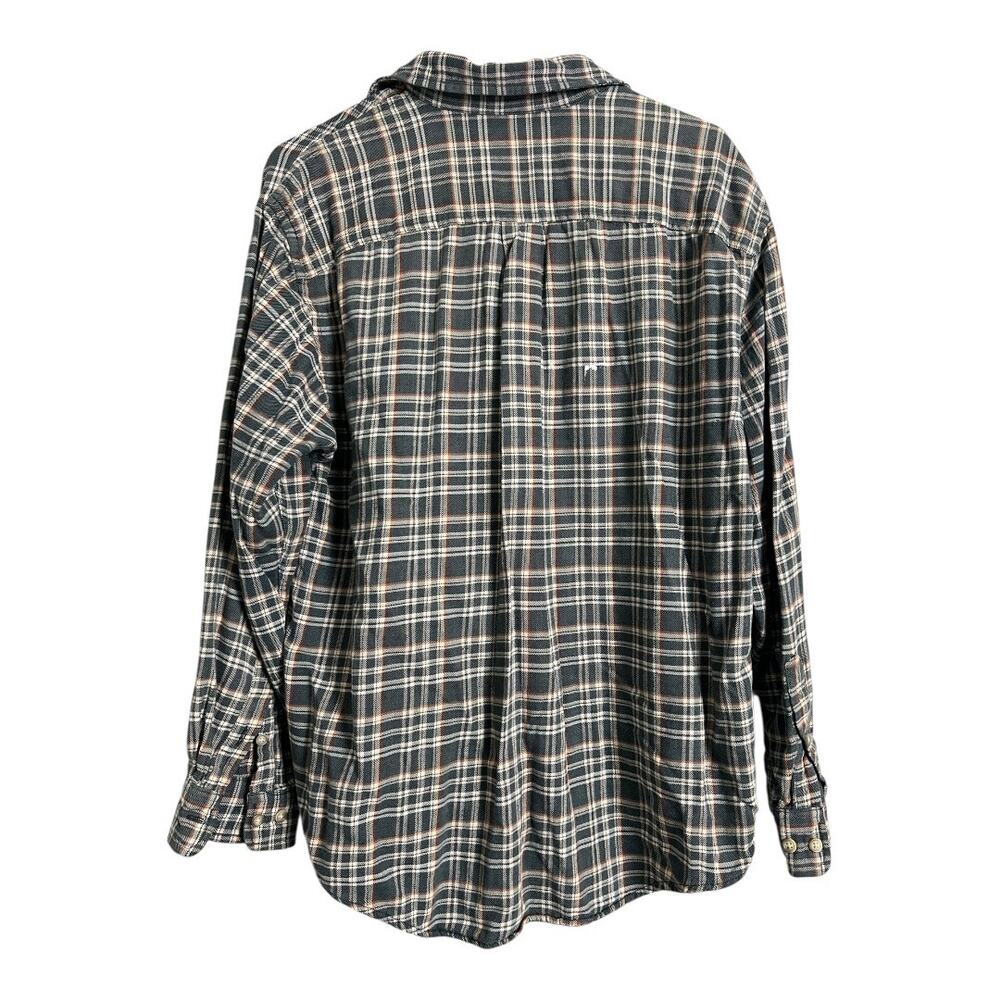 Mens Grunge Flannel Shirt Button Down Distressed Gorpcore Utility Arrow Large - Picture 6 of 7